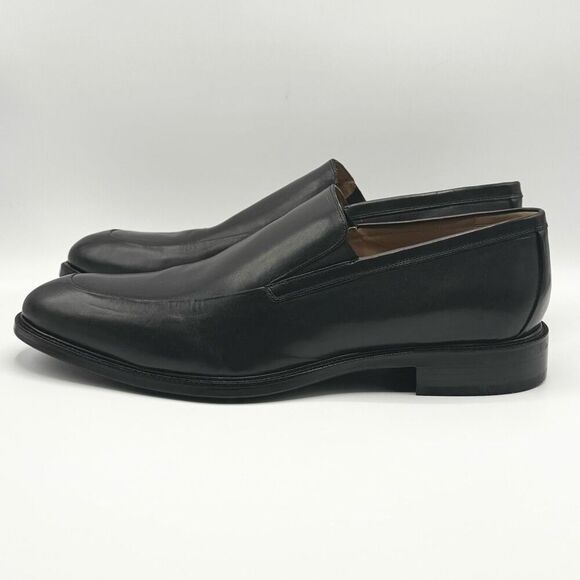 COLE HAAN GRAND OS Men's Dress Shoes Moc Toe Loafers Black Leather - US 15 Wide - Picture 1 of 13